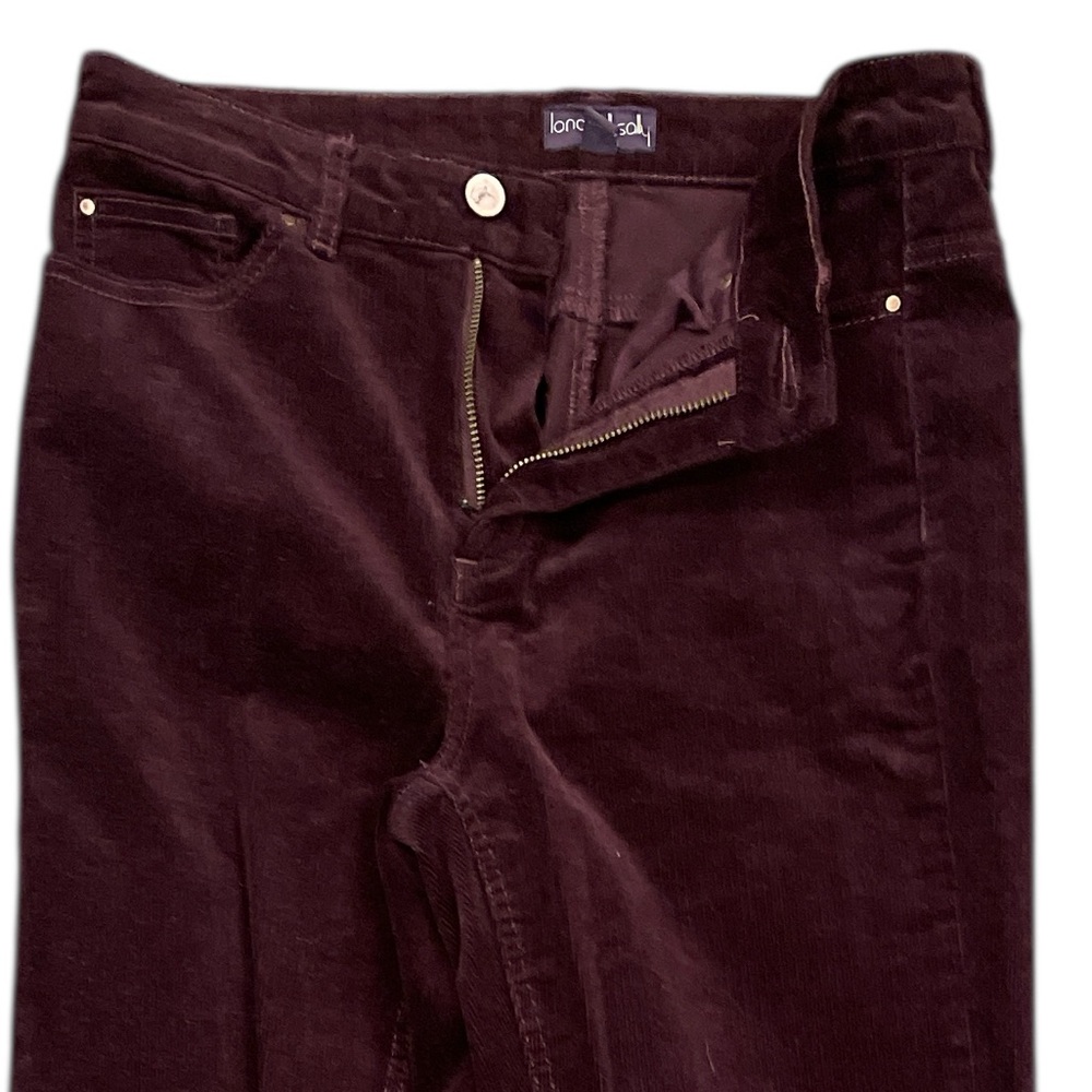 Long Tall Sally US 6 Burgundy Corduroy Bootcut Pants 34” Inseam